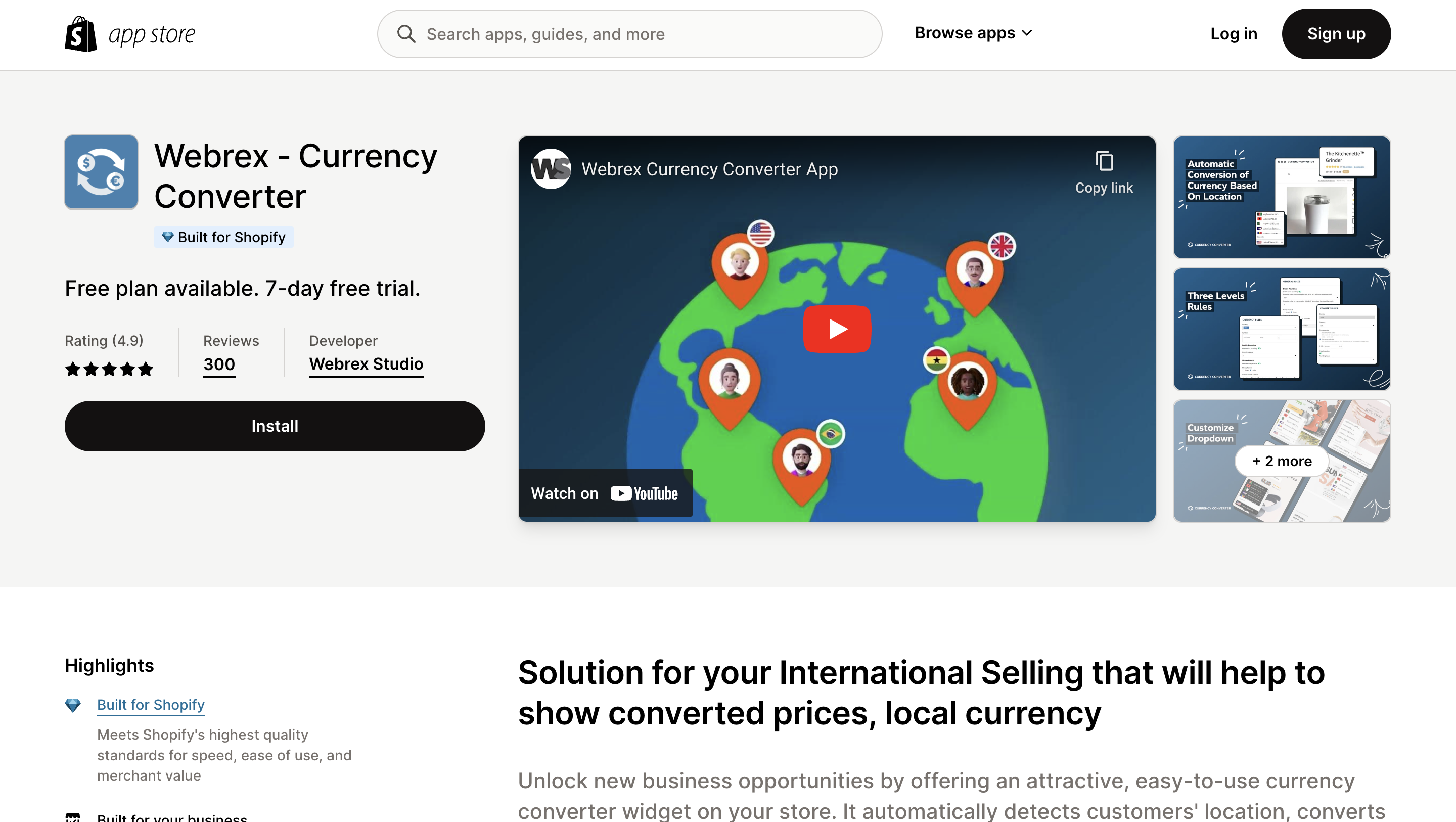 Webrex ‑ Currency Converter